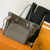 Louis Vuitton LV Women's Bag Top version 【Neverfullmm Handbag】m12061Presbyopic/Brown m11946Presbyopic Neverfull Double-Sided Tote Bag Classic Presbyopic Tote Bag Women's Bag New Presbyopic Double-Sided Large Shopping Bag Mother and Child Bag M12099Mini Do