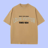 Louis Vuitton LV T-shirt Chest Brand Slogan Print logo round Neck Short Sleeve25ss New pure cotton T Unisex T-Shirt OS Loose Fit Base Shirt Top Half Sleeve T-Shirt