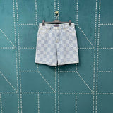 Louis Vuitton LV Shorts Checkerboard Pattern Jacquard logo Five-point Shorts25ss New Drawstring Casual Summer Pants5Two-in-One Casual Sweatpants for Men and Women, Pure Cotton Joggers