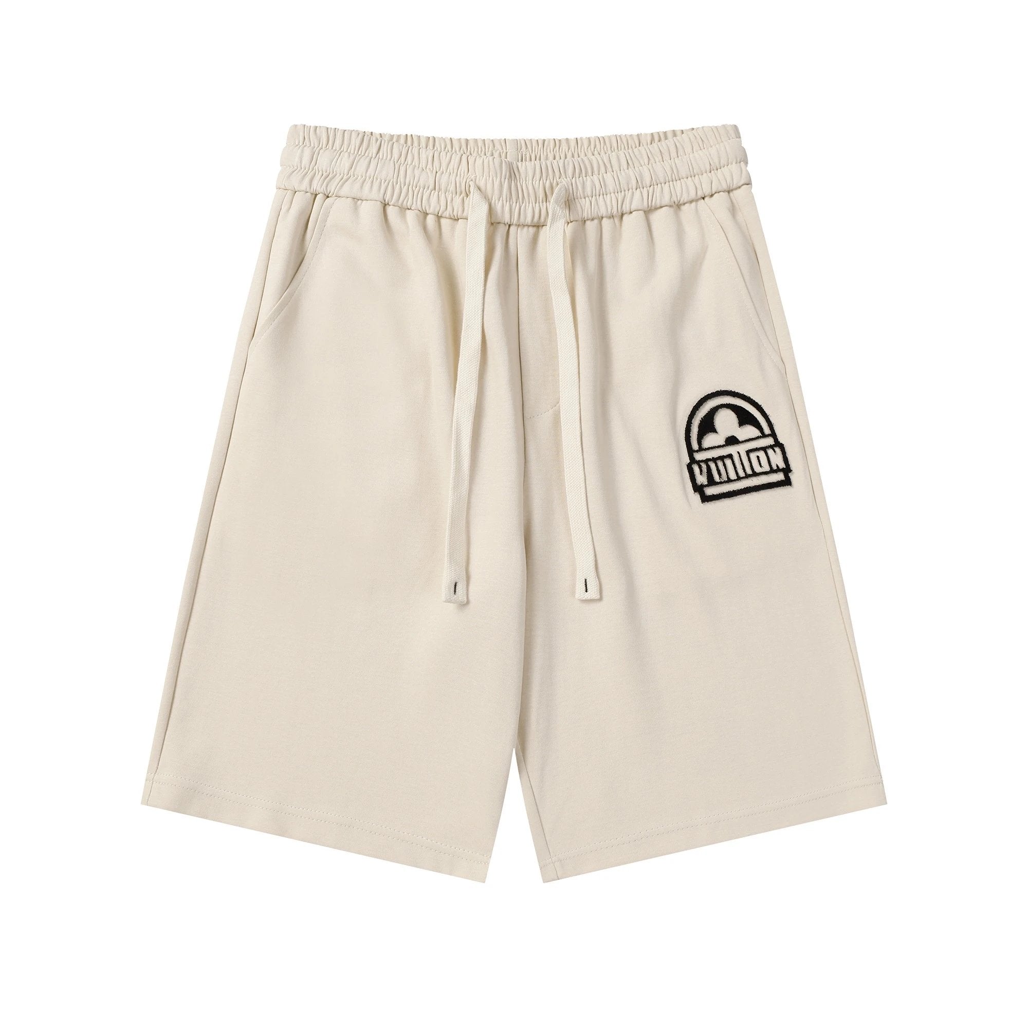 Louis Vuitton LV Shorts Front Body Four-Leaf Clover Letter Embroidery logo Five-point Shorts25ss New Drawstring Casual Pants for Men and Women, Summer Style5Two-in-One Casual Sweatpants Pure Cotton Joggers