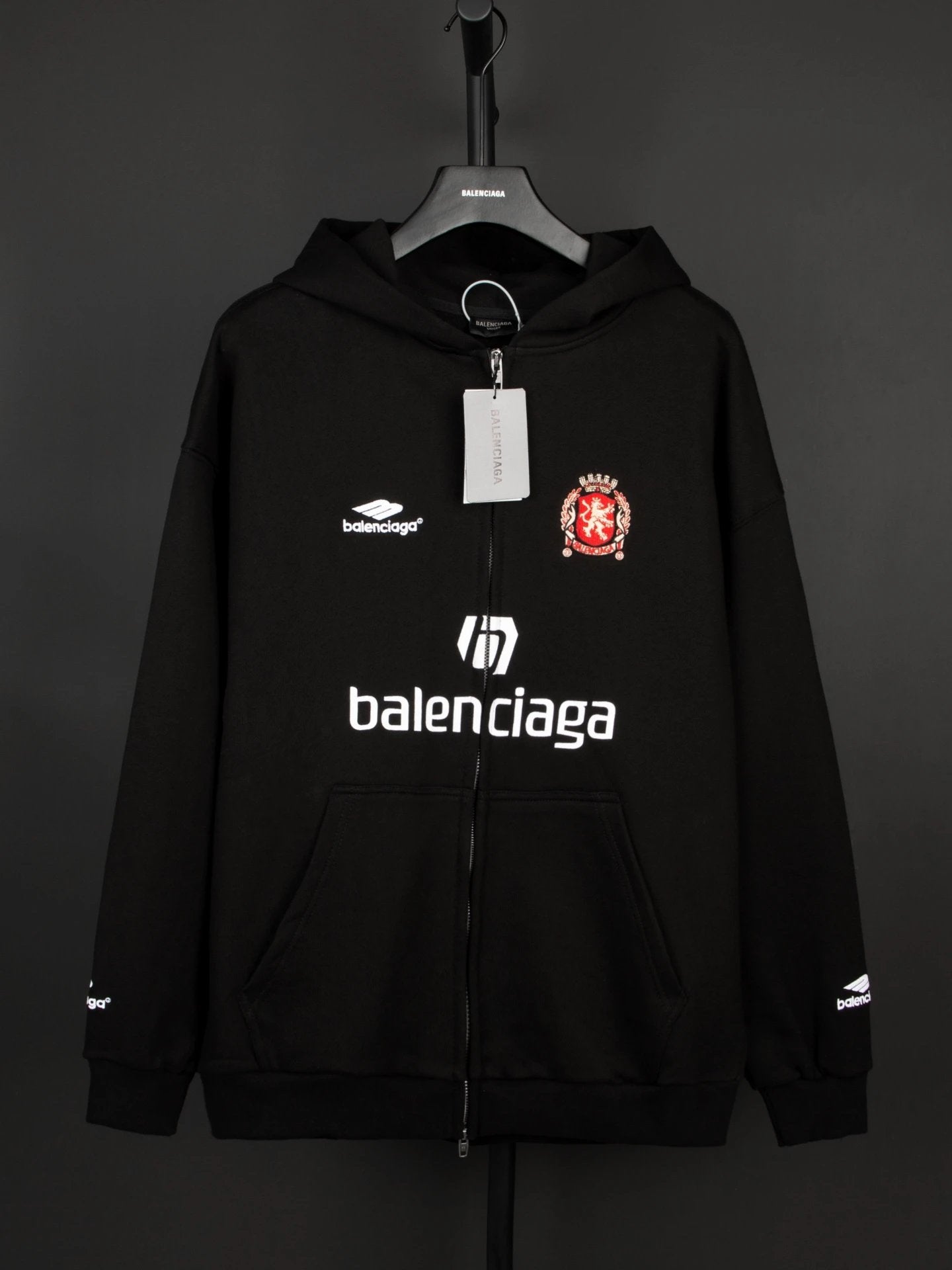 Balenciaga Hoodie Mamba Loose Zipper Jacket Casual Loose Versatile Hoodie Jacket Unisex Sweatshirt os Version24ss Autumn and Winter New Products