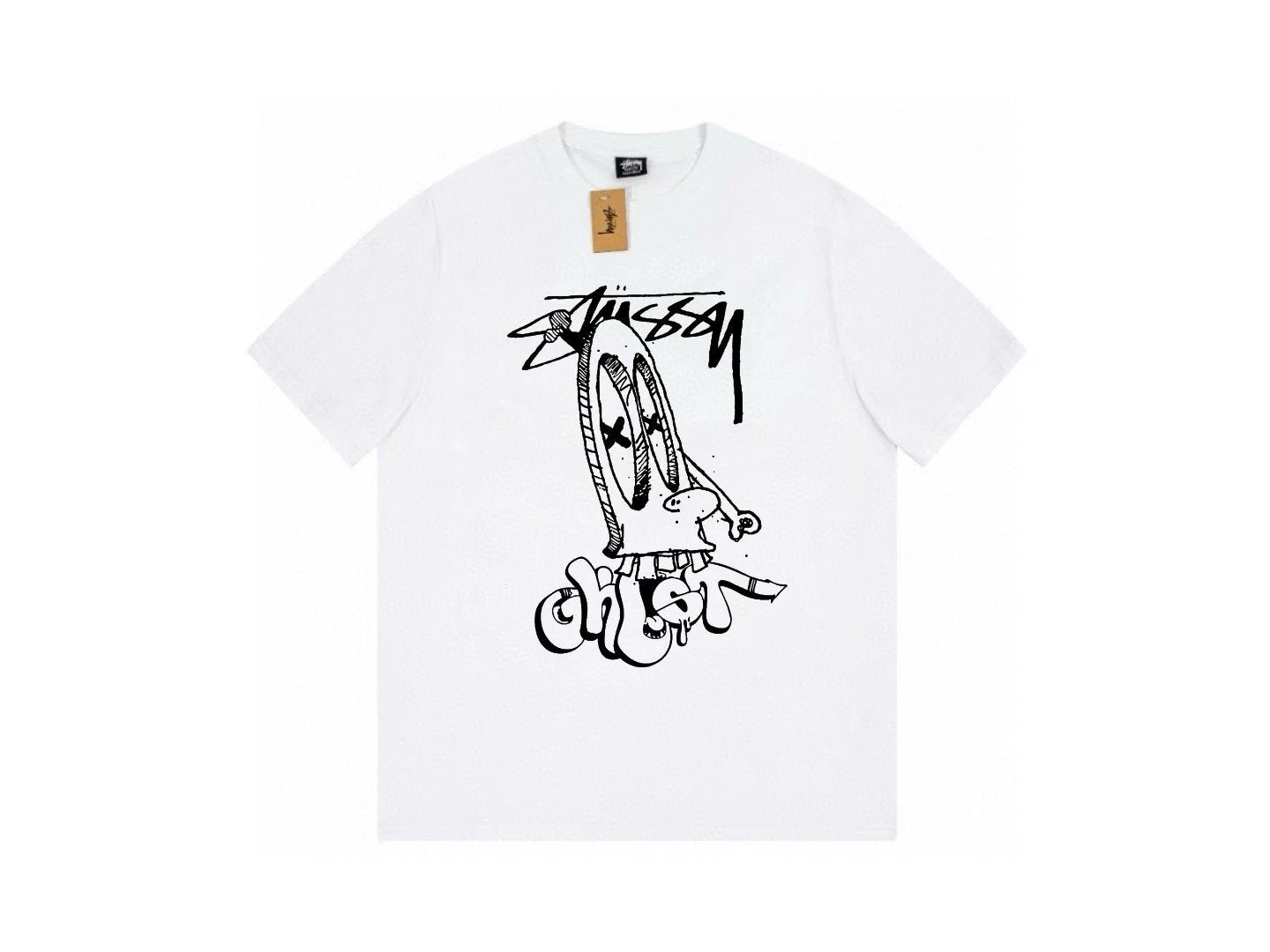 Stussy T-shirt Top Version Classic Basic logo Printed round Neck Loose Summer Couple Short Sleeve T T-shirt Fashion