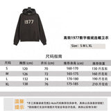 ESSENTIALS Hoodie Double Line High Street1977Digital Flocking Hooded Sweater for Men and Women