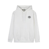 Gucci Hoodie Chest Embroidery Small logo Hooded Sweatshirt Pure Cotton Jacket Hoodie Top Unisex Sports Casual OS Loose fit versatile style