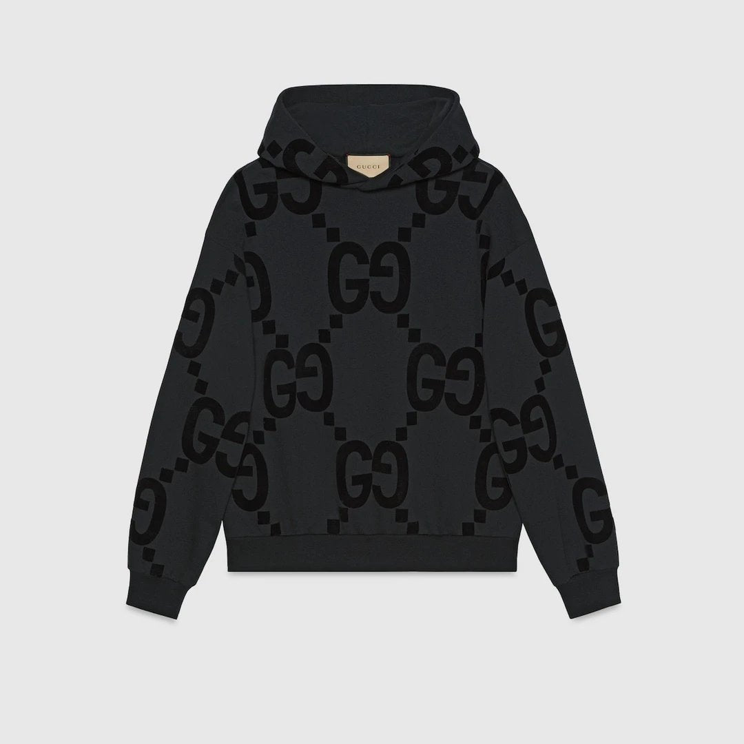 Gucci Hoodie Full Print logo Solid Color Hooded Sweatshirt Jacket Top Unisex Sports Casual Loose Fit Versatile