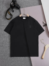 Burberry T-shirt Lily Classic Logo Embroidered Round Neck Short Sleeve25ss New Pure Cotton Unisex Style T T-shirt Base Shirt Tee Shirt OS Loose design