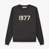 ESSENTIALS Hoodie Top Version Double-Line Flocking1977Loose Pure Cotton Couple round Neck Sweater for Men