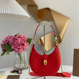 BVLGARI Bag Top version 【Original Leather】2022Spring and Summer New Women's Bag BVLGARI”Crossbody Bag Underarm Bag Blue Brand New SERPENTIELLIPSE Series hobo Bag Small Size Crossbody Bag Shoulder Bag Handbag Underarm Bag Cattle Leather Bag