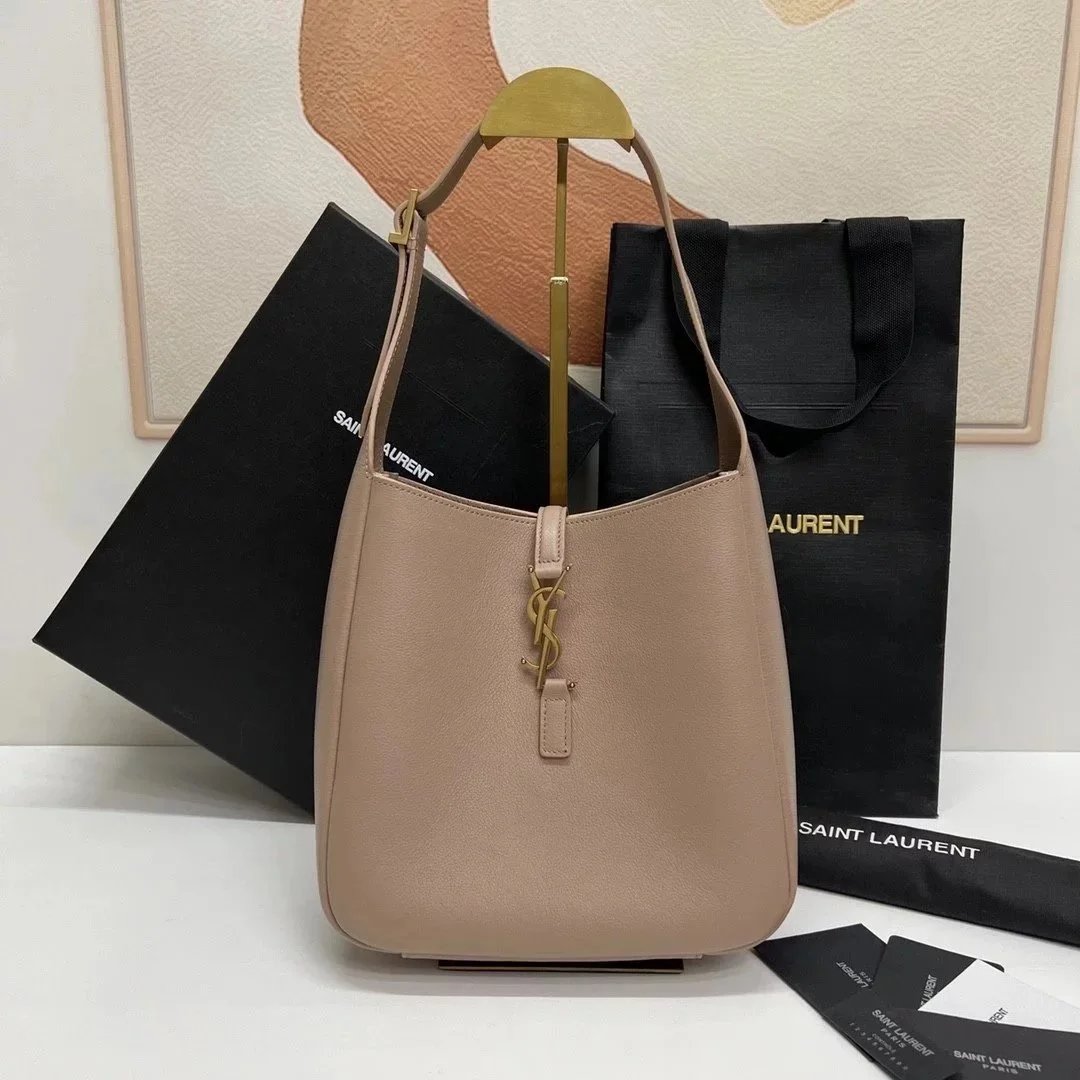 YSL Women's Bag Top version 【Super Original Leather】Park Caiying Same Style New LE5A7hobo Handbag Underarm Bag Handbag Vintage Shoulder Bag for Women Underarm Bag hobo Bag Underarm Bag Women's Bag Bucket Bag23New Autumn and Winter Suede Large Bucket Bag75