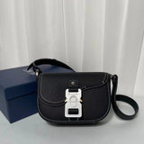 Dior Men's Bag Top version 【Original Genuine Goods Leather】2023Men's Saddle Bag Saddle Messenger Bag Crossbody Shoulder Bag Saddle Messenger Bag Male Small Size19.5cm Medium Size23cm Large Size31cm