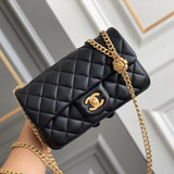 Chanel Women's Bag Top version Surrogate Shopping Version Handmade Workshop New23P Camellia Adjustable Buckle Golden Balls Square Fat Man CF Flap Bag Chain Bag Lamb Leather Bag Camellia Metal Beads Chain Bag23ss Wind Camellia Series Flap Bag Summer Hot Sa