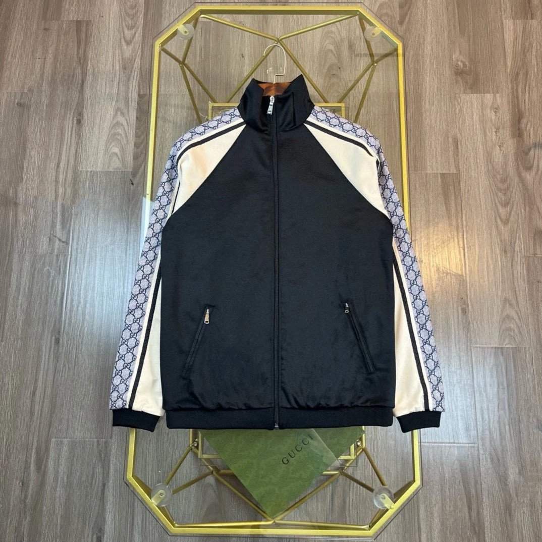 Gucci Jackets Snake Print Patchwork Vintage Classic Jacket Unisex Autumn Winter Sports Casual Loose Fit Versatile