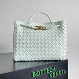 Bottega Veneta Women's Bag Top version 【Level Surrogate Shopping】Home New andiamo Handbag Woven Bag Horoscope Buckle Briefcase Large45cm Shopping Bag Tote Bag tote Bag Handbag Shoulder Crossbody Bag24New Women's Bag New Color Idle Style Square Pocket Bag