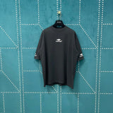 Balenciaga T-shirt Chest3B Embroidery logo round Neck Short Sleeve25ss New Pure Cotton Unisex Style T Casual T-Shirt Base Layer Shirt OS Loose Fit Half Sleeve Top Plus Size