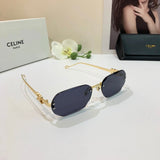 Celine Sunglasses Small Square Frame Sunglasses Slimming No Prescription Driving Beach Fishing Unisex Couple Style UV Protection25ss New Sports Casual Versatile