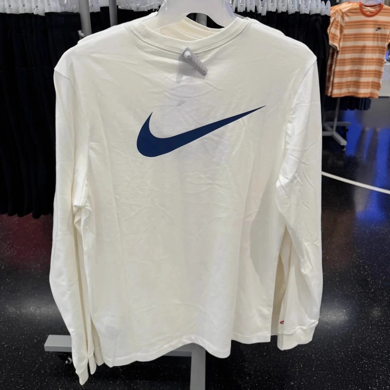 Nike Thin Men and Women Sun Protection Long Sleeve Autumn Crew Neck Pullover Cotton T Shirt Bottoming Shirt HQ1569