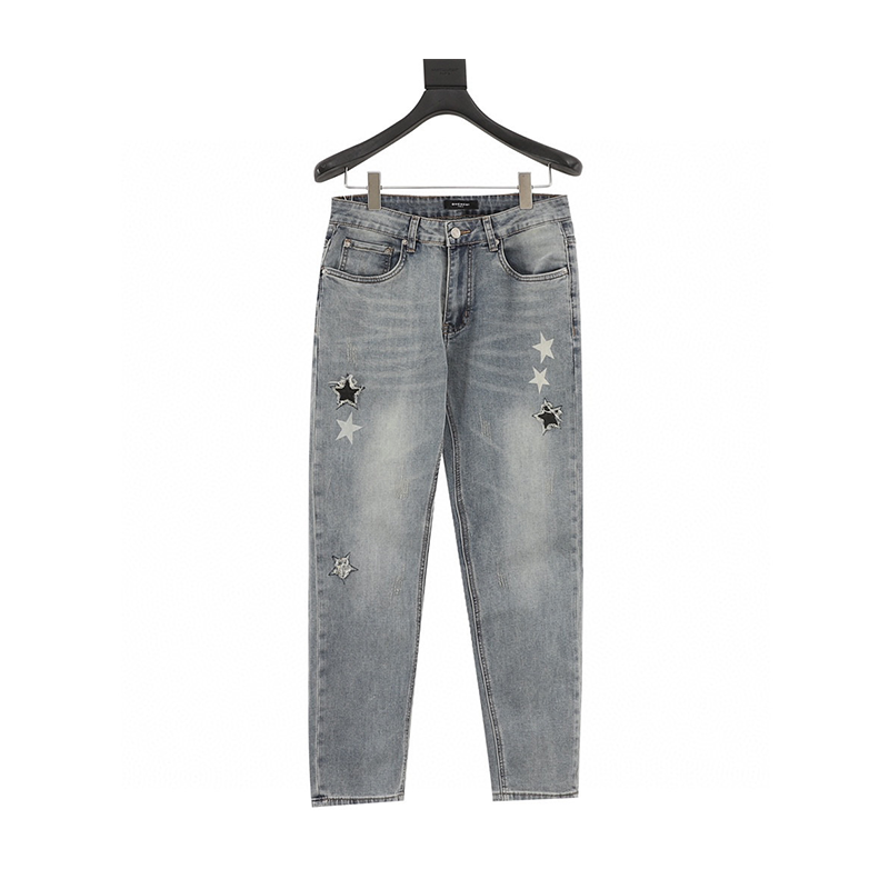 Givenchy Jeans Five-Pointed Star Destroyed Jeans for Men and Women