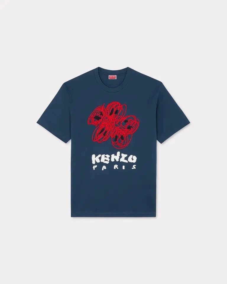 Kenzo T-shirt Top Version Tiger Head Counter Same Style Pure Cotton Summer Men's and Women's Same Fashion Loose All-Matching2024New Short Sleeve T T-shirt