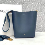 Celine women's bag Top version 【】SangleBucket Small Size Bucket Classic Lychee Grain Surface Cow Leather Wide Shoulder Strap Bucket Bag Shopping Bag Shoulder Women's Corssbody Bag