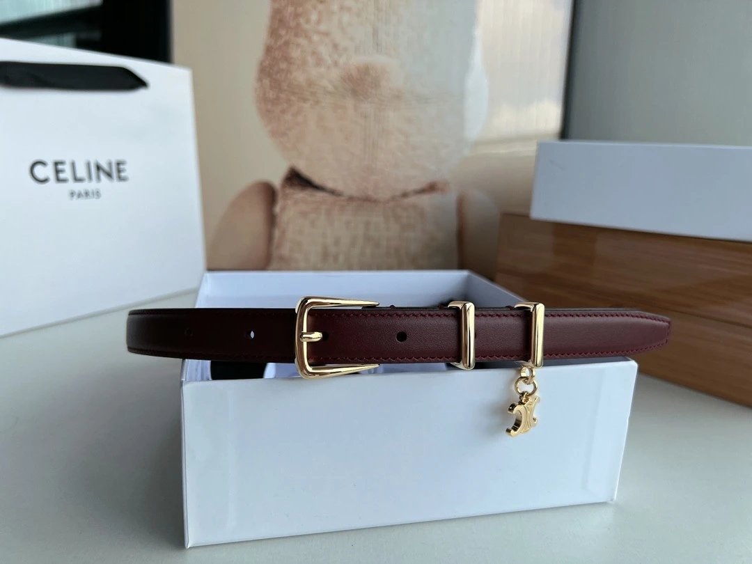 Celine Belt Top version Goods Belt Belt Female Arc De Triomphe Belt Arc De Triomphe Belt Black Retro Hair Style Belt Bright Gold Head Belt Belt Double-Sided Belt Women's Belt Women's Belt Belt Women's Belt1.8Belt Women's Belt Belt
