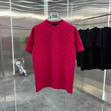 Louis Vuitton LV T-shirt Flame Embroidery Round Neck Short Sleeve25ss New pure cotton T Unisex T-Shirt OS Drop Shoulder Loose Fit Base Shirt Top T-Shirt Short Sleeve