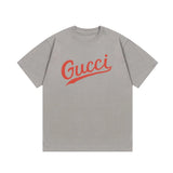 Gucci T-shirt Double G Letter Printing logo round Neck Short Sleeve25ss New pure cotton T Unisex T-Shirt OS Loose Fit Base Shirt Top Half Sleeve T-Shirt