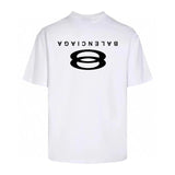 Balenciaga T-shirt Back Letter Double Ring Pattern Print logo round Neck Short Sleeve25ss New pure cotton T Unisex T-Shirt OS Loose Fit Base Shirt Top Half Sleeve T-Shirt