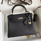 Hermes women's bag Top version Women's Bag Women's Bag Handbag Shoulder Bag Messenger Bag Kelly25cm28cmKellytogo Cowhide Wax Line Hand Sewing
