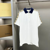 Gucci T-shirt 3m Reflective Webbing polo Shirt Turn-down Collar Unisex Couple Style Summer Sports Casual Loose Versatile