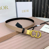 Dior Belt Top version Original Order Belt Genuine Cattlehide Leather Surface Belt Women's Belt Double-Sided Head Layer Cowhide Universal Business Women's Belt Women's Business Casual Belt Belt Women's High-End Belt2.0cm