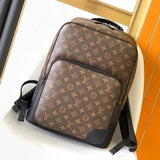 Louis Vuitton LV Backpack Top version Stitching Contrast-Color Presbyopic dean Backpack Travel Backpack Backpack M45867M45335Men's Bag Men's Backpack Backpack Fashion Casual All-Match Fashion Backpack Men's Backpack Hiking Backpack