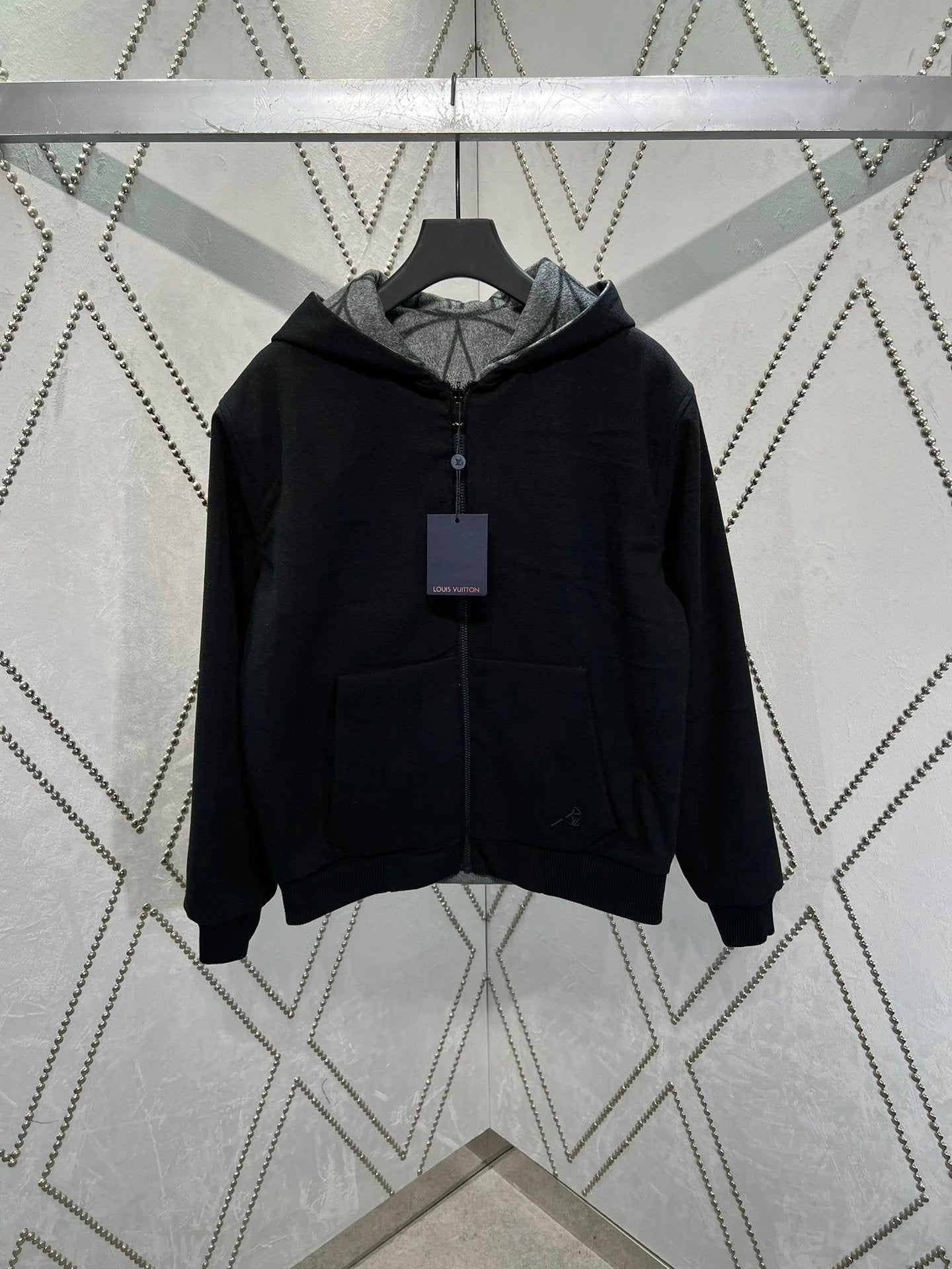 Louis Vuitton LV Jackets Hooded Waist-Tied Jacket Reversible Sheep Wool Monogram Floral Pattern Jacket Unisex Autumn Winter New Sports Casual Loose Versatile
