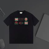 Gucci T-shirt Chest Letter Pattern Print logo round Neck Short Sleeve25ss New pure cotton T Unisex T-Shirt OS Loose Fit Base Shirt Top Half Sleeve T-Shirt