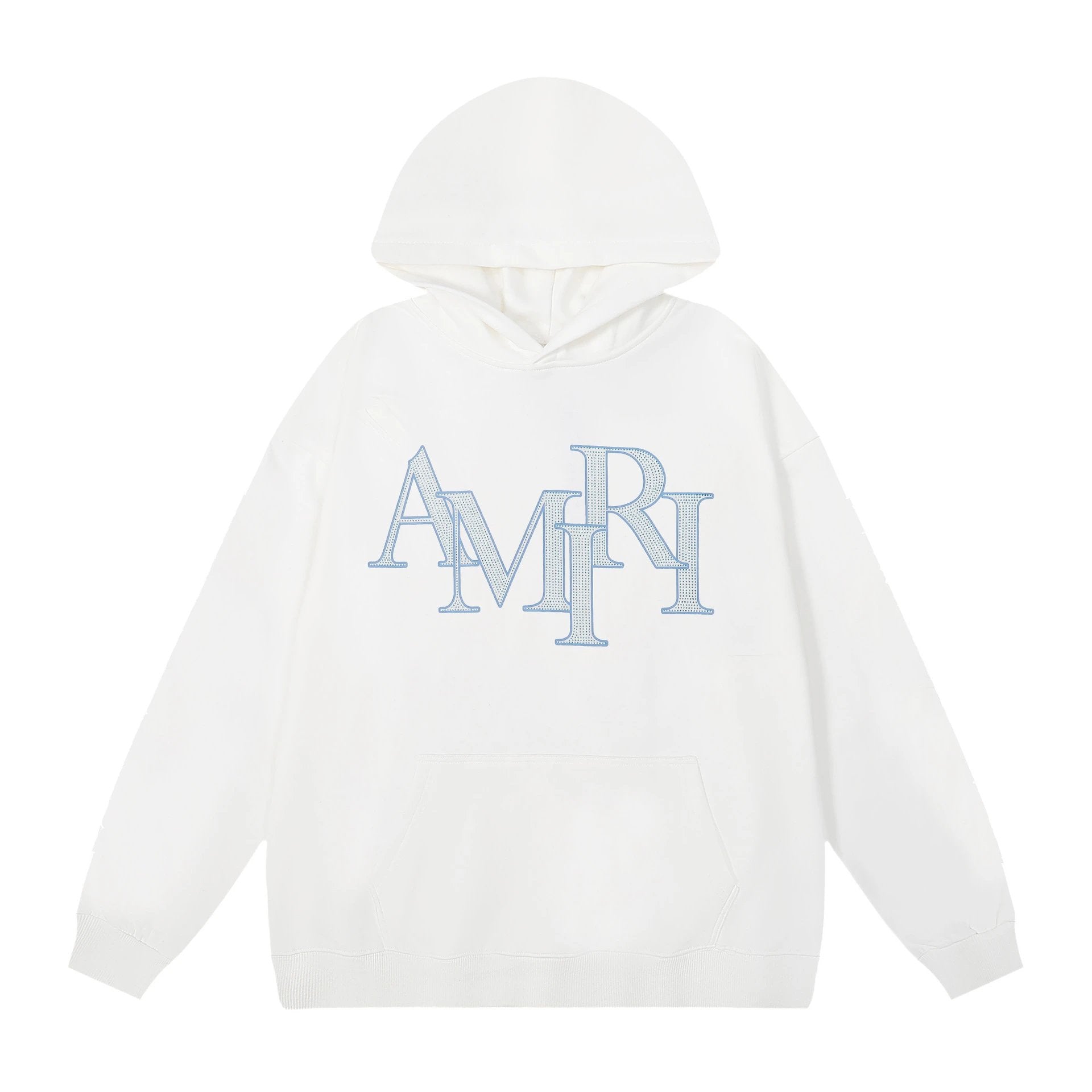 Amiri Hoodie 2024Autumn and Winter New Rhinestone Letter Pattern Leisure Pullover Hooded Sweater