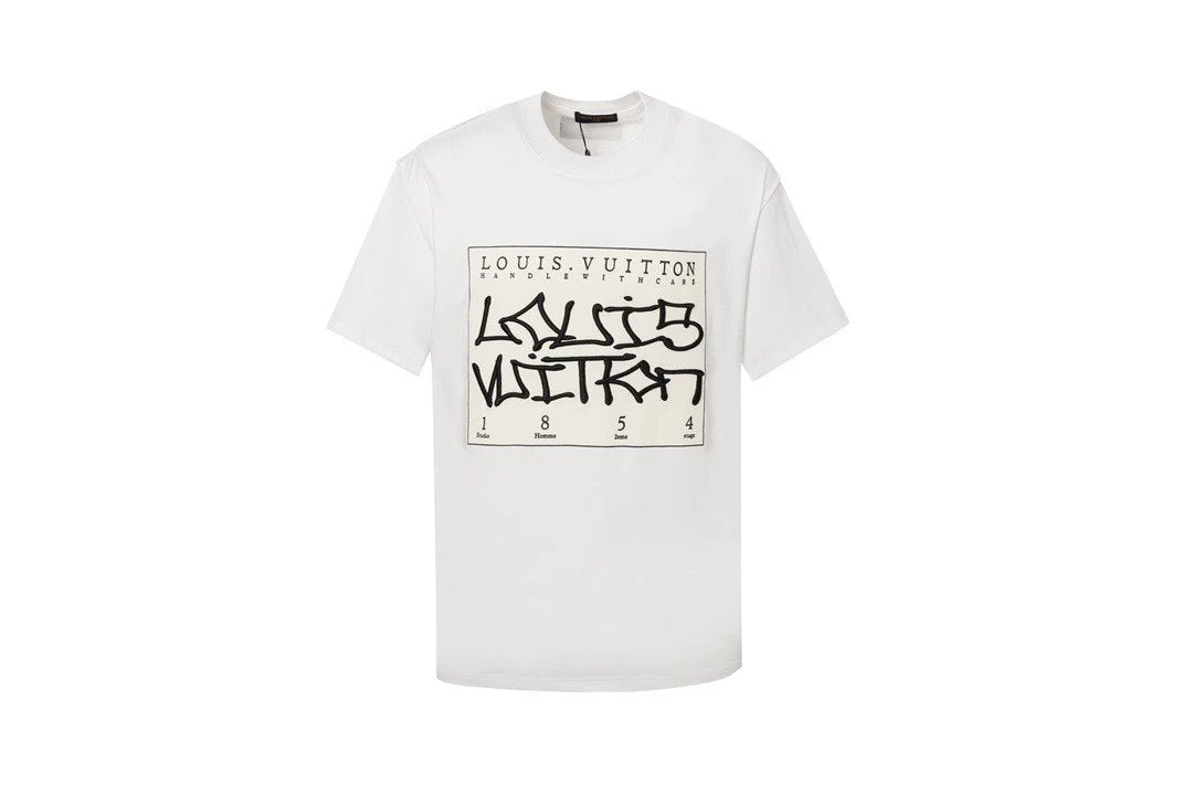 Louis Vuitton LV T-shirt Multiple Tools Embroidered Round Neck Short Sleeve Pure Cotton T Unisex T-Shirt OS Loose Fit Base Shirt Summer New Casual Simple T-Shirt