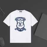 Louis Vuitton LV T-shirt Chest Letter Pattern Print logo round Neck Short Sleeve25ss New Pure Cotton Unisex Style T T-shirt OS Loose Fit Base Shirt Top Half Sleeve T-Shirt