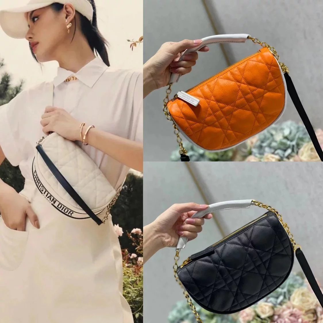 Dior Women's Bag Top version Popular VIBE2022Early Spring Modern Model Style Underarm Bag Shoulder Bag Messenger Bag Handbag Women's Bag