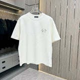 Chrome Hearts T-shirt Brand Patch Embroidery logo round Neck Short Sleeve25ss New Pure Cotton Unisex Style T Casual T-Shirt Base Layer Shirt OS Loose Fit Half Sleeve Top Plus Size