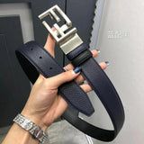 FENDI Belt Top version New Little Monster Belt Men's Genuine Leather Men's and Women's Waist Rotating Buckle Double-Sided Available Belt3.5cm