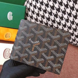 Goyard Bag Top version Tax-Free Classic Short Folding Wallet Men's Wallet Short Wallet Men's and Women's Same Coin Purse Card Holder