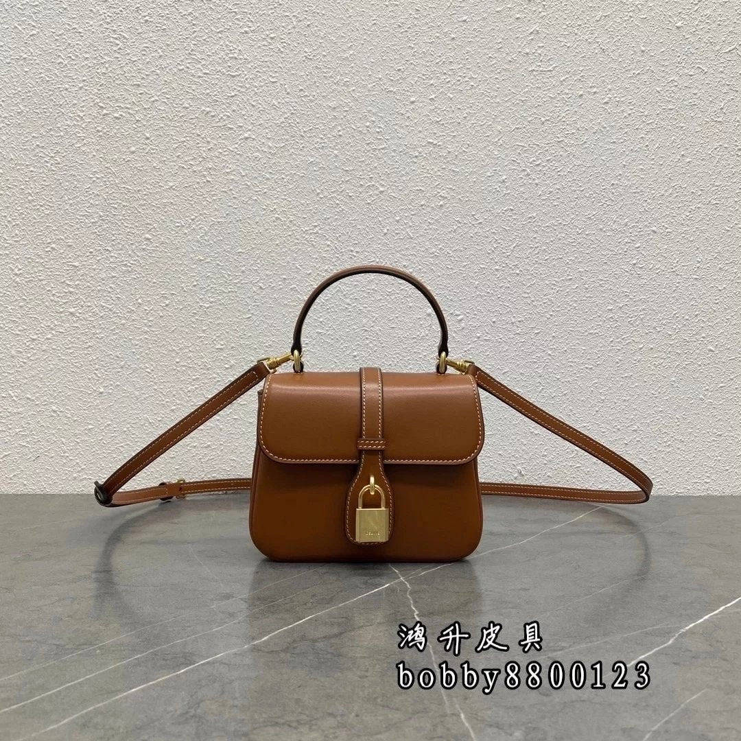 Celine women's bag Top version 【Exclusive Customized Version】Latest Counter Synchronization New Chloe Paddington tabou New Family Members mini Double Layer File Holder Handbag Vintage Messenger Bag Crossbody Bag Tabou Bag New Size Mini Twist Lock Bag Smal