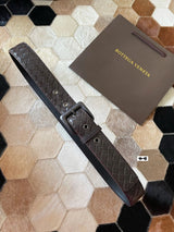 Bottega Veneta Belt 【First Layer Cowhide】Counter Version Free Packaging New Belt Men's First Layer Cowhide Hand-Woven Calfskin Belt Fashion All-Matching3.8cm Pant Belt Men and Women Business Casual Belt Belt Men's Leather Belt Bottega Belt