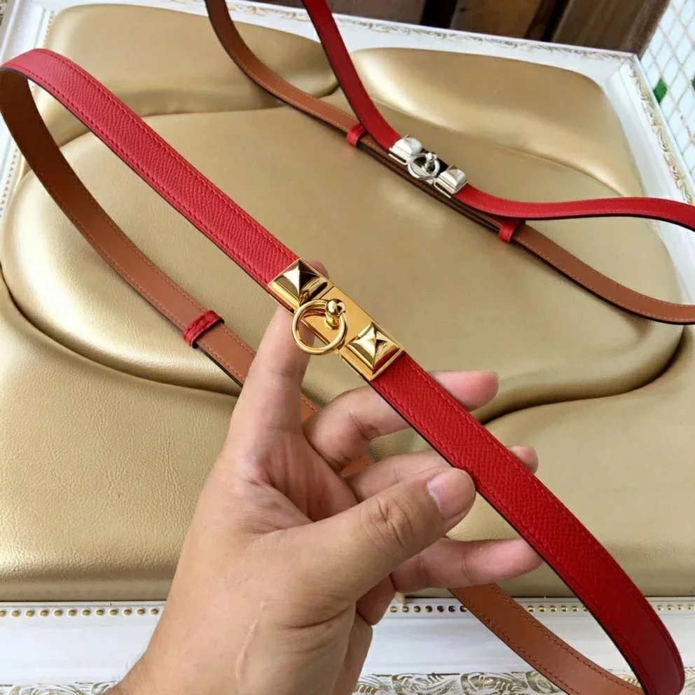 Hermes Belt Top version Brand New and High Quality kelly Belt Women's Imported Cowhide Casual Fashion All-Matching Leather Belt Women's Closing Belt Belt