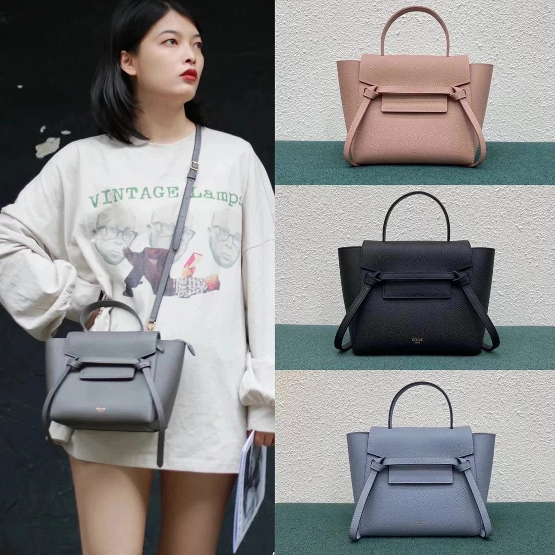 Celine women's bag Top version 【Maximum Version】2020New Women's Bag BELTBAGNANO‘Popular’pico Catfish Bag Handbag Shoulder Crossbody Women's Bag Catfish Bag Full Series