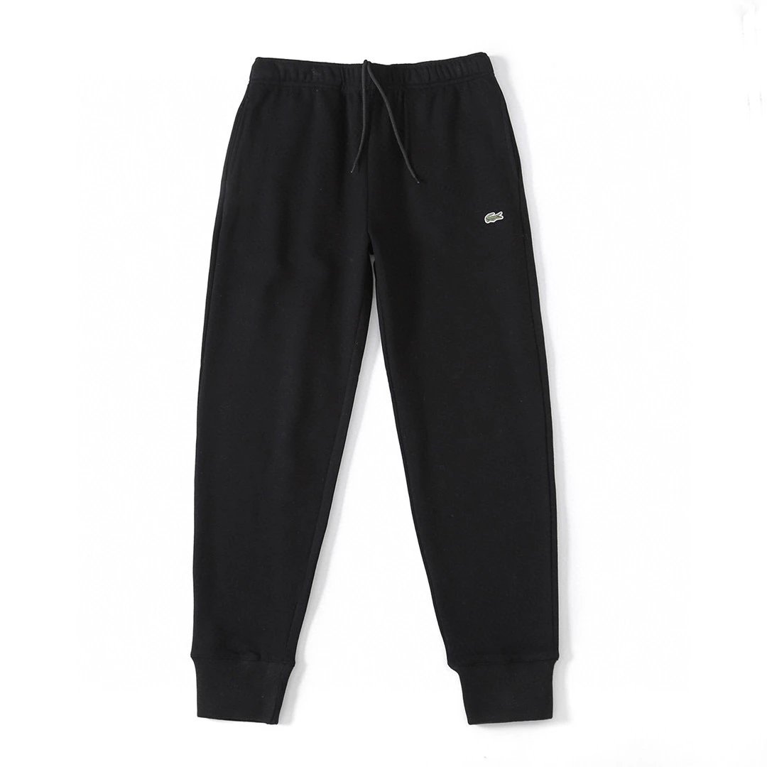 Lacoste Sweatpants Top Version New Basic Solid Color Small Icon Logo Terry Couple Ankle-Tied Casual Trousers Sweatpants