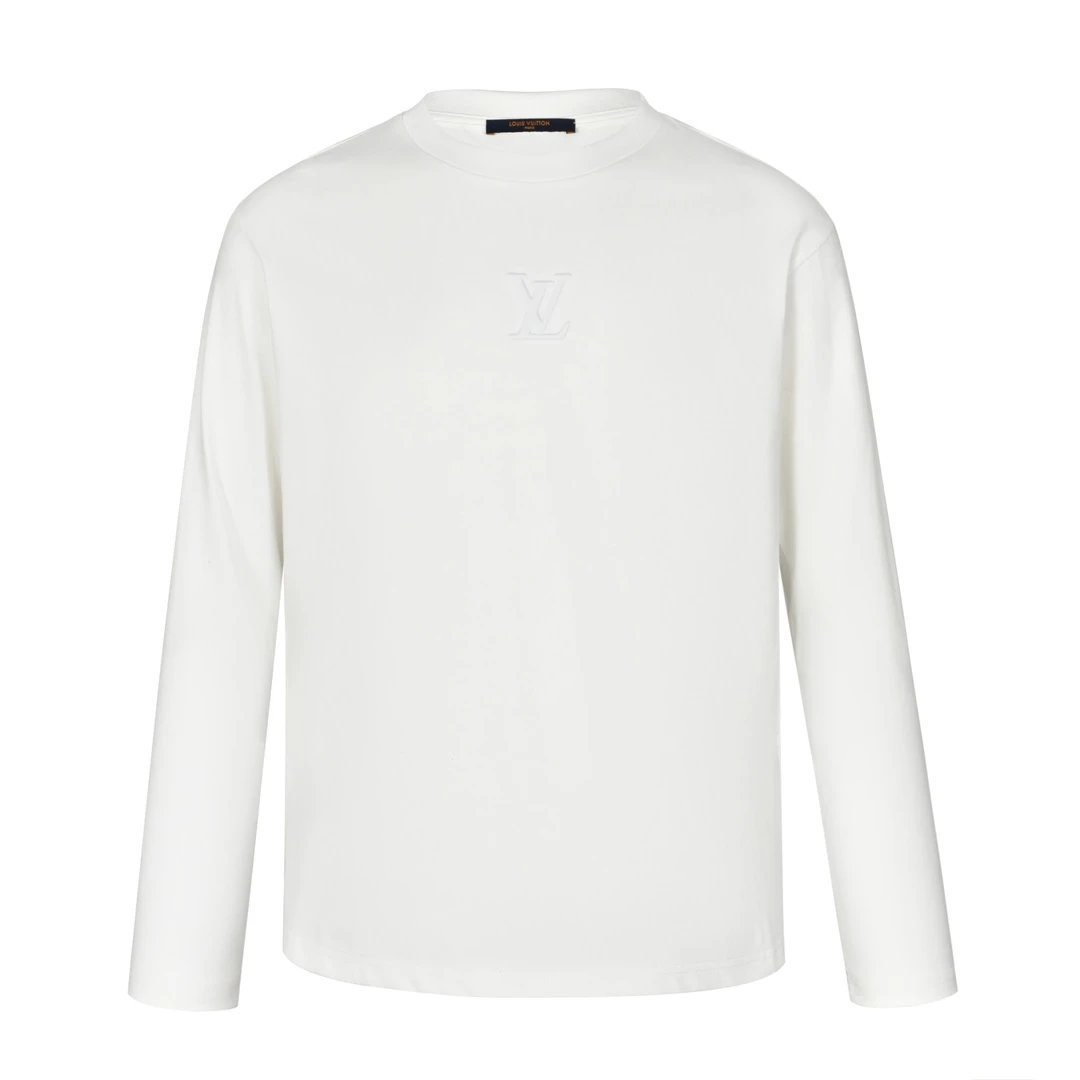 Louis Vuitton LV Hoodie 24FW Embossed Long Sleeve Base Shirt Sweatshirt Pullover Thickened Lazy Style OS Loose Fit Jacket Unisex Loose Knit Top Versatile Casual Wearable Inside and Outside