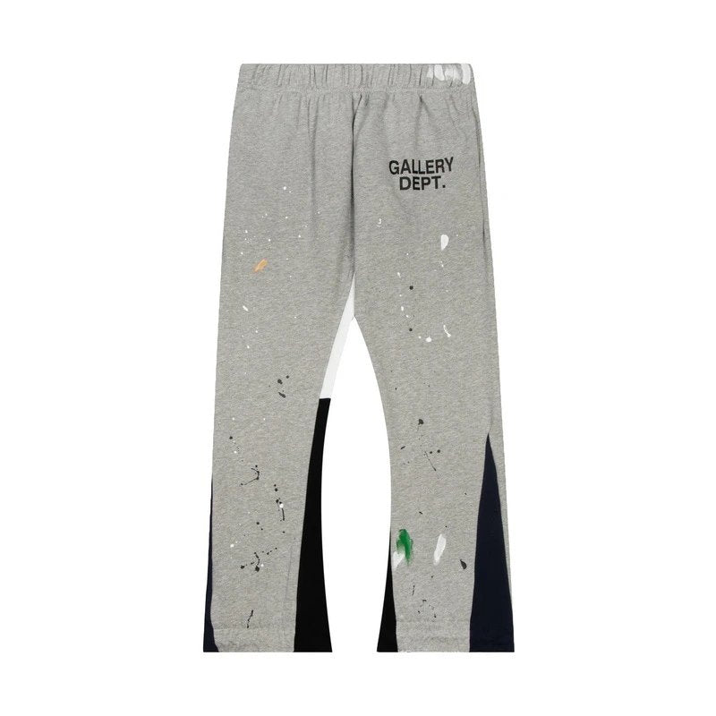 Gallery Dept Sweatpants Classic Hand-Painted Paint-Splashing Style Graffiti Printed Stitching Cotton Sweat Pants Men's Casual Trousers-CY