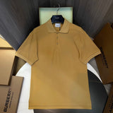 Burberry T-shirt TB Metal Button Decoration logoPOLO Short Sleeve Turn-down Collar Shirt Unisex Summer Loose Fit T Business Commuter Short Sleeve Shirt Plus Size