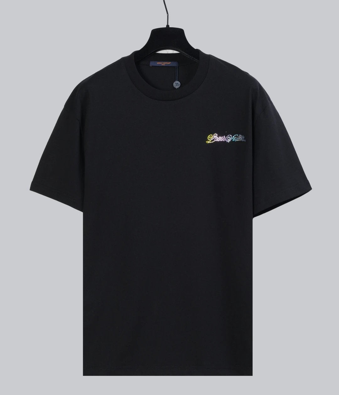 Louis Vuitton LV T-shirt Back Gradient Cursive Font Letters Four-Leaf Flower Large Print logo round Neck Short Sleeve25ss New Pure Cotton Unisex Style T Casual T-Shirt Base Layer Shirt OS Loose Fit Half Sleeve Top Plus Size