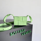 Bottega Veneta Women's Bag Top version 【Original Goods】Classic Mini Woven Bag mini6Lattice Camera Bag Lipstick Pack Small Waste Bag miniCassette Pillow Bag Woven Square Bag Rubik's Cube Woven Bag Men's and Women's Handbags Same Style Crossbody Bag Shoulde